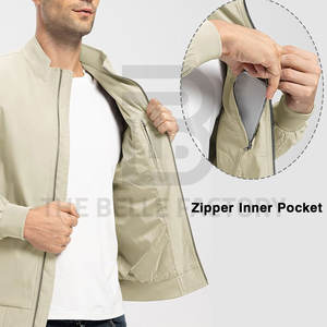 Chaqueta de oficina informal para hombre con cuello levantado, nueva colección, traje de vuelo de béisbol suelto sencillo, lona para primavera y otoño - Product Image 4