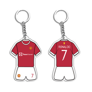 Football Fan Acrylic <b>UV</b> Printed <b>Light</b> Weight Sports Promotional Plastic Souvenir Keychain Gift - Product Image 6