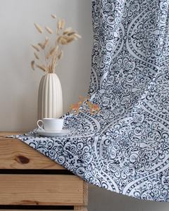 Nouvel arrivage : Ensemble de rideaux en coton imprimé floral à la main pour la maison, la porte et la fenêtre - Product Image 3