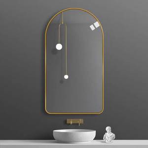 Uzair Handicrafts Metal <b>Wall</b> <b>Mirror</b> <b>Gold</b> Plated Simple and Sleek Design <b>Wall</b> <b>Mirror</b> Spectacular Look From India for Home Decor - Product Image 6