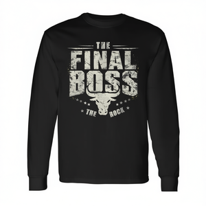 Camiseta de manga larga vintage para amantes de la música rock, divertida, blanca, Boss Final, por categoría promocional - Product Image 2