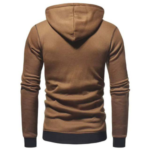 Custom Men's High Quality Casual Oversized Zipper Solid Color Heavyweight 100% Cotton Hoodies Zip <b>Reflective</b> Fashion Hoodies - Product Image 6