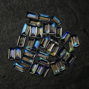 Venta al por Mayor de Piedras Preciosas Sueltas de Piedra Lunar Arcoíris Facetada en Forma de Baguette de 3x5 mm, Proveedor de Piedras Preciosas de Diseño de la India - Product Image 1