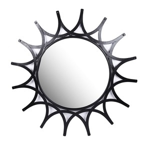 Espejo de pared con marco de hierro rústico, estilo de granja, forma geométrica Vintage, sensación que hace que este espejo sea un hermoso punto focal para cualquier habitación - Product Image 3