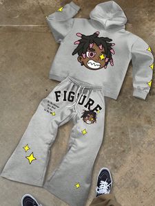 Ensemble de survêtement rose et rouge à capuche pour filles, impression par sublimation, streetwear, veste zippée intégrale, pantalon de jogging, vêtements d'automne pour enfants - Product Image 2