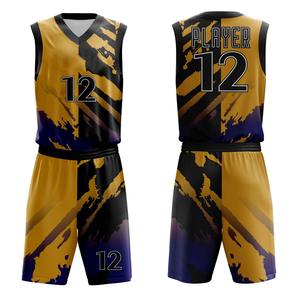 Venta al por mayor de uniformes de Baloncesto de los hombres impresos personalizados conjuntos cómodos BSCI poliéster ropa deportiva nuevo modelo de logotipo personalizado de talla grande - Product Image 1