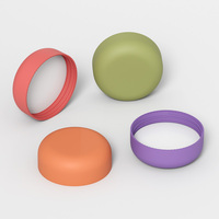 Conteneur à pilules en plastique PET translucide de couleur personnalisée, bocal vide rechargeable à vis, capsule de vitamine, flacon de médicament, complément alimentaire