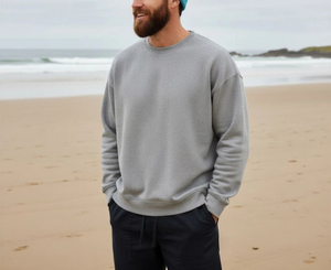 Sweat-shirt surdimensionné à épaules tombantes pour homme en molleton épais 100% coton de qualité supérieure fabriqué par OEM, 420 GSM, logo personnalisé, options multicolores - Product Image 4
