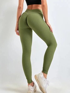 Mallas de Yoga multicolores para mujer, mallas deportivas de cintura alta en V con levantamiento de glúteos, ropa deportiva elástica, pantalones de gimnasio - Product Image 5