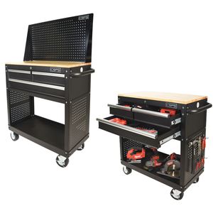 Vente en gros de 3 tiroirs chariot à outils armoire entrepôt industrie roulante garage de mécanicien personnalisable OEM support de stockage d'outils roulant - Product Image 1