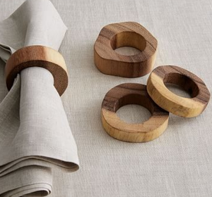 ของตกแต่งโต๊ะและอุปกรณ์เสริมห่วงใส่ผ้าเช็ดปากทำจากไม้สีน้ำตาลสำหรับงานเลี้ยงบ้านงานแต่งงานและโต๊ะอาหารของโรงแรม - Product Image 1