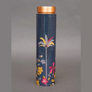 Return Gift Unique Design Printed Copper <b>Water</b> <b>Bottle</b>, Ayurvedic <b>Metal</b> <b>Bottle</b> for Office, Gym & Corporate Gifting - Product Image 2