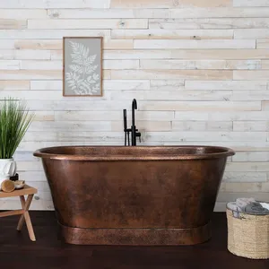 OEM Product Handcrafted Copper Double Slipper Bathtubs Manufacturer Wholesaler Factory Direct Sale - Product Image 2