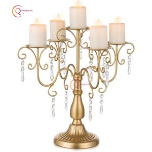 เชิงเทียนแบบมีสายชุบทองแขน5ชิ้นทำด้วยมือรูปทรงไม่เหมือนใครดีไซน์ทันสมัยเชิงเทียนแบบมีสายสำหรับบ้านและคริสต์มาสขนาดใหญ่ - Product Image 2