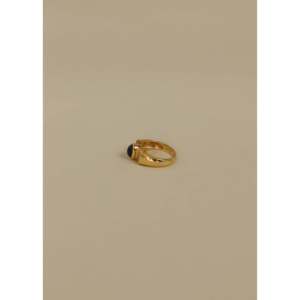 Anillo Vintage de Zafiro Azul de 14k, Anillo de Diamantes Chapado en Oro de 18k para Uso Diario, Promesas y Bodas - Product Image 5