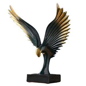 Dernière sculpture et figurine d'animal abstrait moderne en métal plaqué or, faite à la main, pour la décoration de la maison, mariage et Pâques - Product Image 2