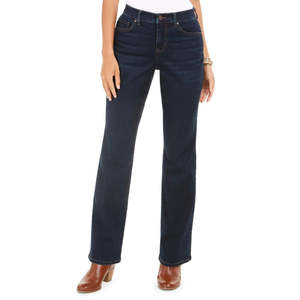 Jeans Power Sculpt a Vita Alta da Donna Style & Co, Modello Bootcut Svasato in Blu Scuro, Taglia 18 - Traspiranti e Casual - Product Image 1