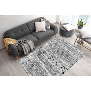 Alfombra de Bosque de Abedules, Alfombra Estampada, Alfombra Antideslizante Interior en Blanco y Negro, Alfombra de Chenilla - Product Image 3