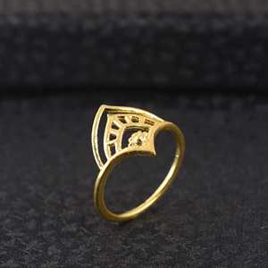Extremely Design Boho Geometric <b>Crown</b> <b>Ring</b> Dainty Brass <b>Rings</b> Women 18K Gold Plated Tribal Chevron <b>Ring</b> for Wholesale/OEM/ODM - Product Image 1