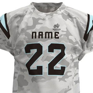 Precio de fábrica Característica transpirable en stock Uniforme de equipo personalizable Uniforme de fútbol americano de manga corta - Product Image 6