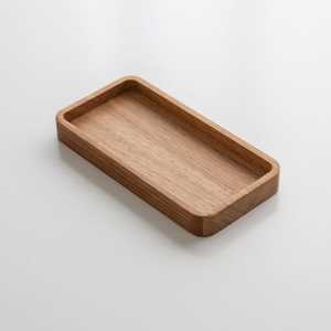 Bandeja de servicio de madera de lujo hecha a mano Bandeja decorativa de madera maciza personalizada para uso doméstico y hotelero Hecho a mano en artesanías Naturales de La India - Product Image 4
