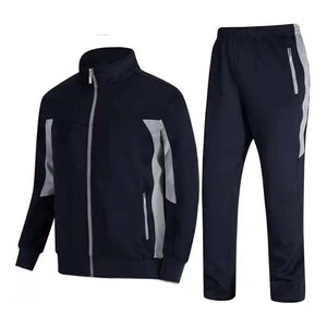 Ropa deportiva de entrenamiento y jogging, ropa de invierno informal en blanco de manga larga, Material de algodón de dos piezas, conjunto de chándal y chándales para hombres - Product Image 4