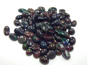 Pierres précieuses d'opale noire éthiopienne naturelle TASBIYA GEMS, 2-4 carats, en vrac, avec effet de jeu de couleurs traité thermiquement, évaluation tierce partie - Product Image 4
