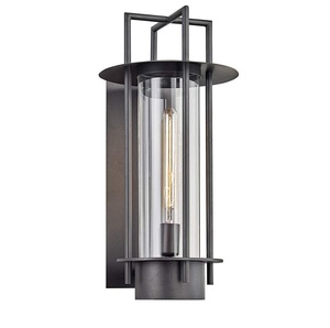 Lámpara de pared grande de Metal de latón AK en polvo negro con acabado con luz estándar de vidrio para decoración de habitación/Decoración de oficina - Product Image 1