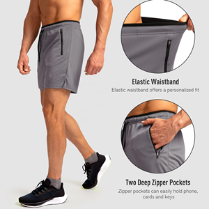 Pantalones Cortos Deportivos de Alto Rendimiento para Hombre, Ligeros, con Bolsillo Seguro, Servicios OEM y ODM - Product Image 3