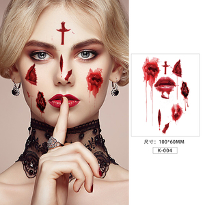 Compra a granel al por mayor Halloween Zombie maquillaje transferencia de <span class=keywords><strong>agua</strong></span> miedo sangriento tatuaje temporal pegatinas - Product Image 4