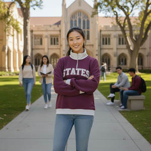 Logo personnalisé hiver imprimé en gros femmes collège sororité haute qualité athlétique col montant sweat-shirt - Product Image 2