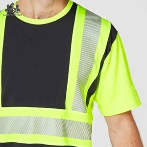 Men Industrial Duty Breathable <b>Waterproof</b> <b>Work</b> T-Shirt | Hi Visibility Heavy Duty Workwear Apparel | High Quality Factory Source - Product Image 5