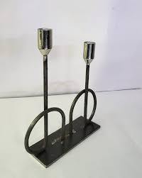 Bougie de pilier de fil de décoration de mariage de luxe avec des supports de lumière de thé de Base en métal - Product Image 6