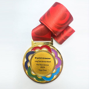 Medalla de Premio de Metal Plateado con Impresión UV para Regalos de Ferias Comerciales y Regalos de Bienvenida - Product Image 1
