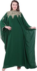 ชุดเดรสยาวอาบายาสไตล์อาหรับสำหรับงานปาร์ตี้ประดับลูกปัดชุดเดรสงานแต่งงานเสื้อคลุมชายหาดสไตล์อาหรับสำหรับความยาวพื้น - Product Image 4