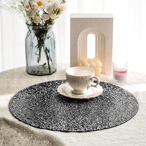 Handcrafted Round Beaded <b>Placemats</b> <b>for</b> Dining <b>Table</b> Wedding Christmas Decoration Family Gathering Parties - Product Image 6