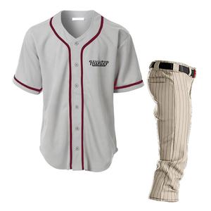 Uniformes de béisbol de color gris de talla grande con nombre de jugador personalizado y número impreso uniformes de ropa deportiva Softball - Product Image 1