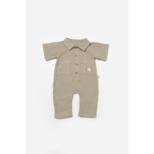 Tuta a maniche corte in mussola biologica per bambini piccoli - Product Image 3