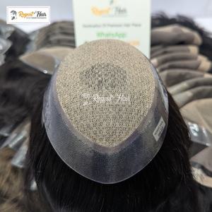 ผมชาวอินเดียแบบใช้มือผูกเป็นวิกผมด้านหน้าเป็นลอนธรรมชาติผมตรง - Product Image 4