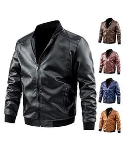 OEM ODM servicio hombres chaqueta de cuero diseño personalizado cremallera moda elegante invierno moda impermeable al aire libre Biker chaquetas de cuero - Product Image 1