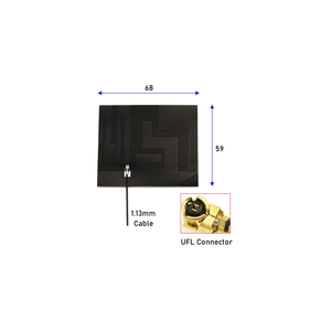 Antenne interne flexible 4G 8dBi de meilleure qualité avec câble de 1.13mm (L - 10 CM) + connecteur UFL Fabriqué chez Eteily - Product Image 1