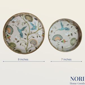 Ensemble moderne de 2 plateaux de service en bois MDF émaillé, cuisine, salle à manger, décoration en résine faite à la main, 9*9 7*7 - Product Image 2