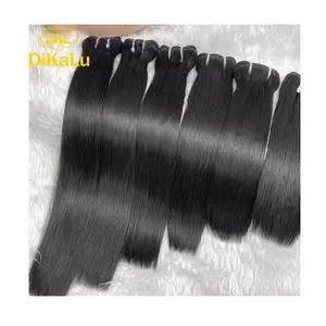 Capelli brasiliani di colore nero di alta vendita di nuovi prodotti all'ingrosso prezzo doppio disegnato capelli che tessono fasci umani Made in Vietnam