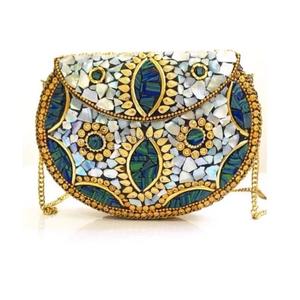 Qualité assurée à la main Designer soirée métal mosaïque pochette Cum sac à bandoulière métal mosaïque dames pochette - Product Image 4