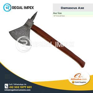 Hacha de Doble Hoja de Acero al Carbono Hecha a Mano con Mango de Madera de Palisandro, Grado Industrial, Garantía de 3 Años, para Caza, Seguridad y Supervivencia - Product Image 2