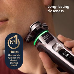 Afeitadora Eléctrica Rotatoria de Pizarra Oscura para Uso en Seco/Húmedo con Triple Cuchilla, Base de Carga, Sistema Rotatorio, Impermeable IPX7 para Cara y Cuerpo, Ideal para RV - Product Image 4