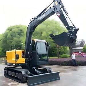 Excavadora de ruedas HYUNDAI HX80 8Ton Hyundai de nueva condición con motor de marca superior y certificación CE/EPA a la venta - Product Image 3