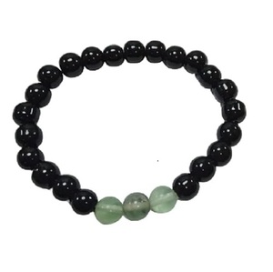 Crystal <b>bracelet</b> Black Obsidian & Flourite Round <b>Beads</b> <b>Bracelet</b> 8mm Stone Gemstone Fashion <b>Men</b> and Women Gift Energy - Product Image 1
