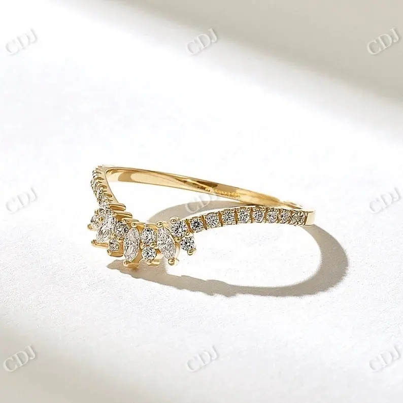 Stile Vintage Marquise Lab Grown Diamond Tiara Stacking Ring IGI Certified Diamond Jewelry regalo di moda popolare a uno speciale