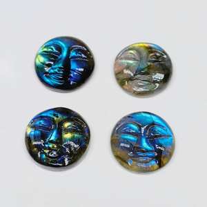 พลอยลาบราโดไรต์แกะสลักด้วยมือ รูปทรงหน้ามน สำหรับทำเครื่องประดับ ขนาด 18 มม. - Product Image 4